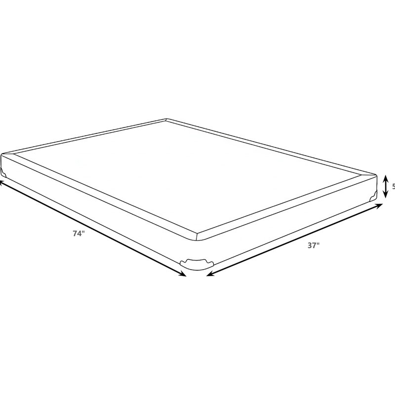 Low Profile Twin Box Spring In Grey, Supportive Design For Spinal Comfort, Open Construction Ventilation, Quiet Sleep Grey Spring, Support Balanced Posture, Cooler Sleep, Noise Reduction