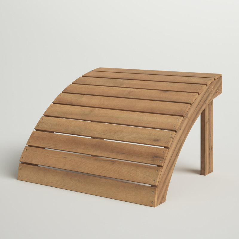 Anistynn Acacia Outdoor Ottoman, Natural