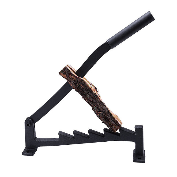 Arlmont & Co. Wall Mount Steel Firewood Splitter Kindling Wood Cracker  Cutting Tool for Home