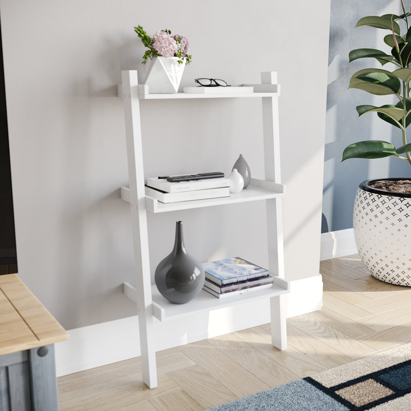 Ogilvie 56cm W Ladder Bookcase, White, 100.5cm H