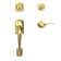 Camelot Handleset with Deadbolt and Accent Door Lever and Rosette