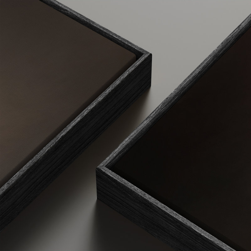 «Vintage Landscape Wall Art», ensemble de 2 toiles encadrées 20 x 60 pouces, Noir, noir, noir, noir