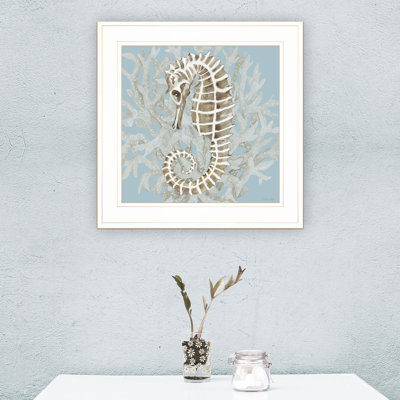 "Coral Seahorse II" by Cindy Jacobs, Ready to Hang Framed Print