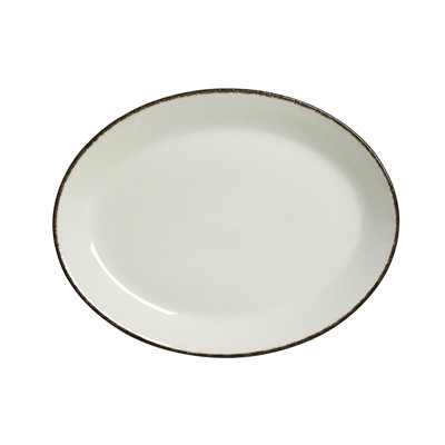 Plater ovale coupé bleu