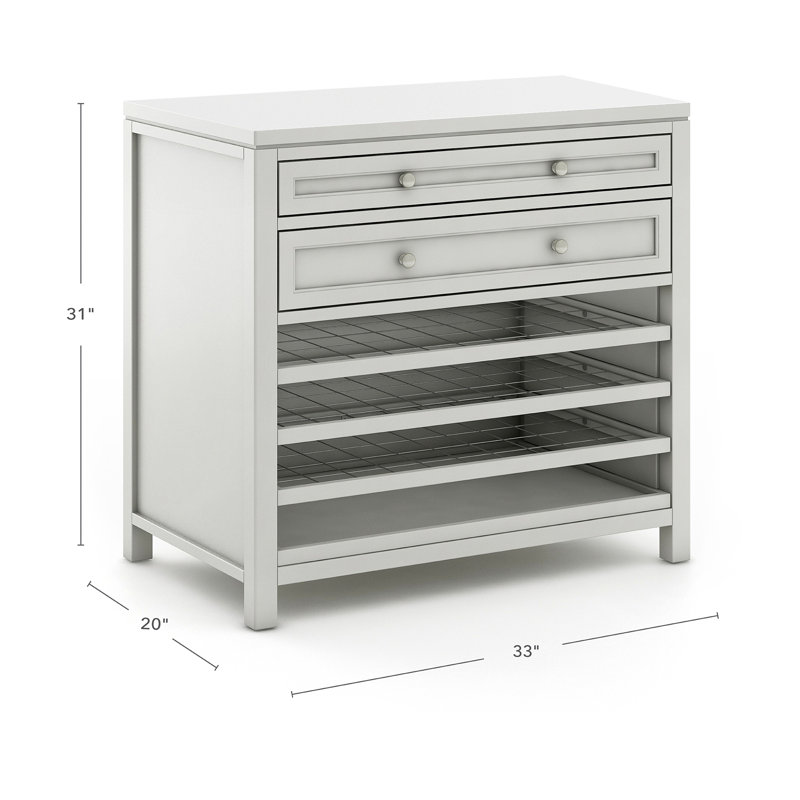 Gray Wooden Kids' Art Storage with Drying Racks