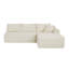 Canapé modulaire en forme de L 96 po Cloud, velours côtelé beige, 3 places, mousse et ressort, certifié écologique-129420013