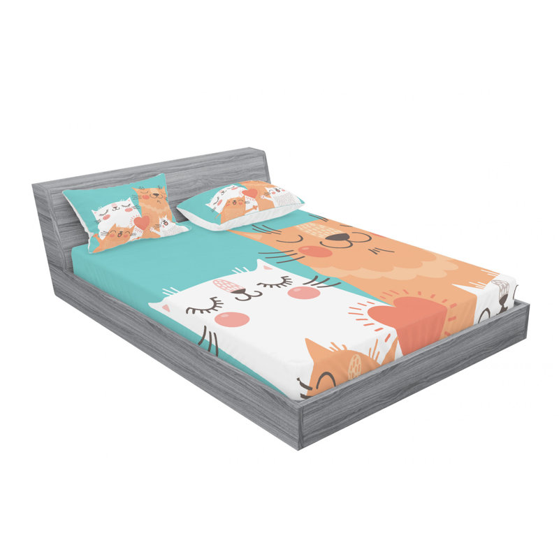 Microfiber Sheet Set, Queen Sheet Set with Fitted Sheet