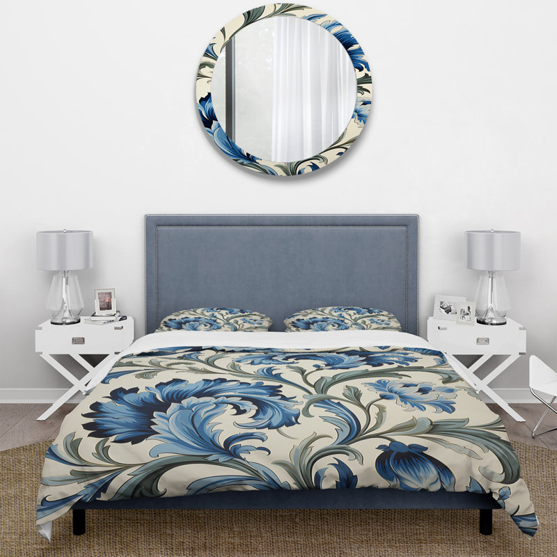 Ensemble de housse de couette floral 1, Housse de couette pour très grand lit et 2 très 