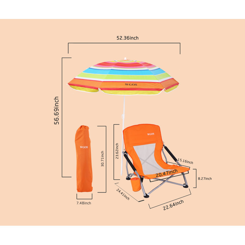 Folding Camping Chair, Orange