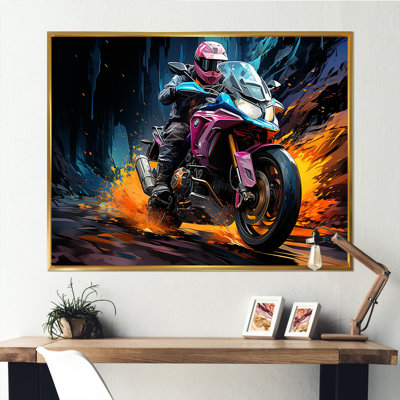 Aquarelle, motocyclette, Speedster, chemin I