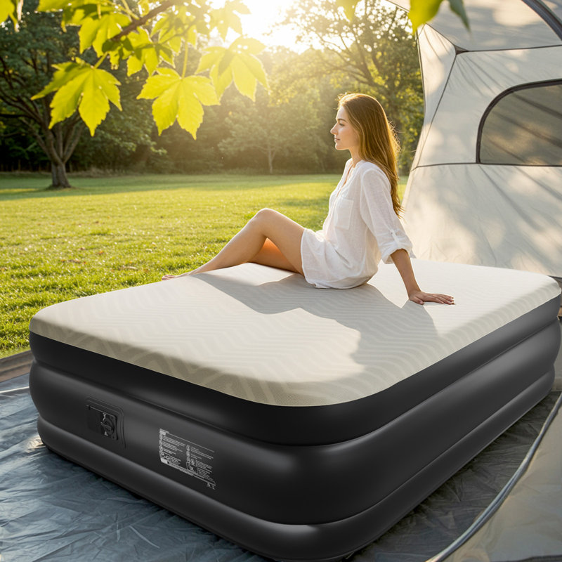 Matelas gonflable pour patio avec pompe intégrée, Grand lit