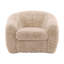 Caitlin Polyester Faux Fur Occasional Chair, Cream