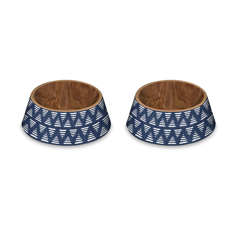 Bol pour animaux en mélamine Indigo Oasis - grand - 4,75 tasses - indigo, Medium (3 cups / 24 fluid oz), Moyen (2,5 po)