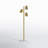 Crevan 62" H Metal and Marble 3-Light Tree Floor Lamp-1425435535