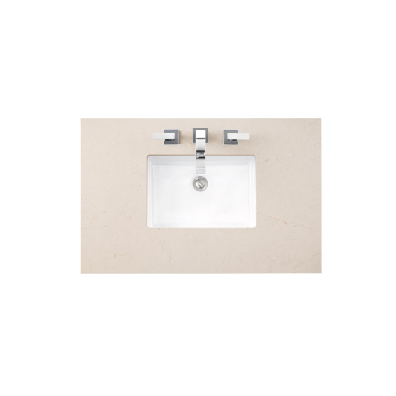 Hudson 36'' W Single Vanity, White Zeus, 8" Widespread, Light Natural Oak
