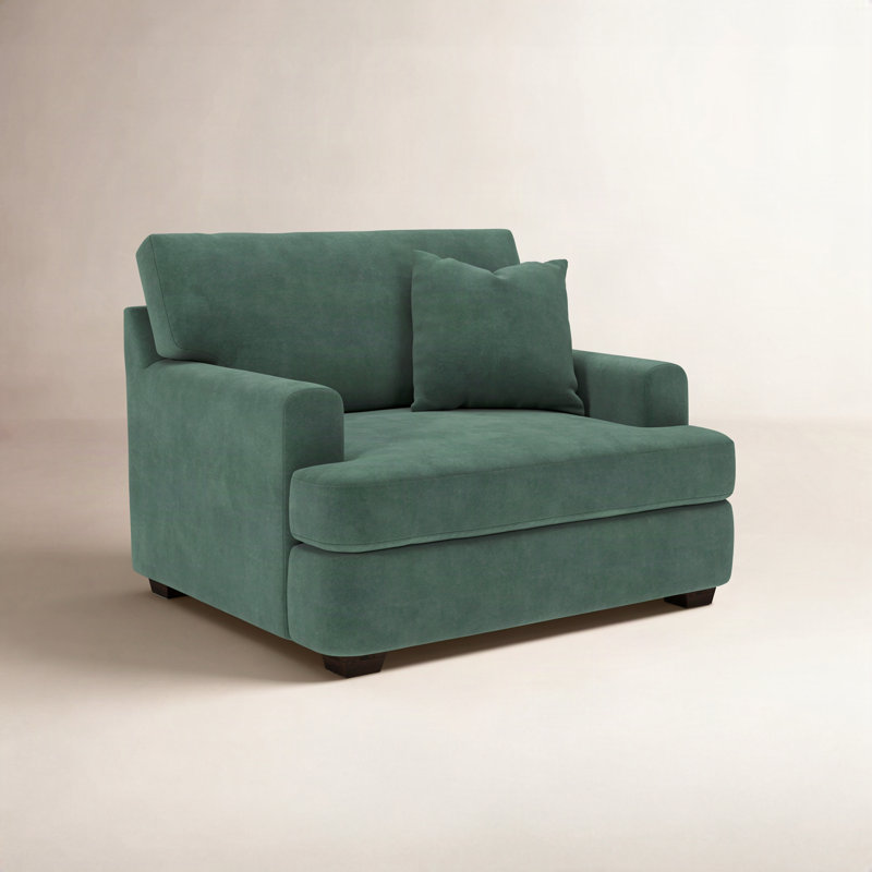 Emilio Upholstered Armchair, Bella Hunter Performance Velvet