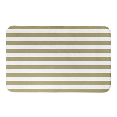 Tapis pour salle de bain à rayures Valdovinos