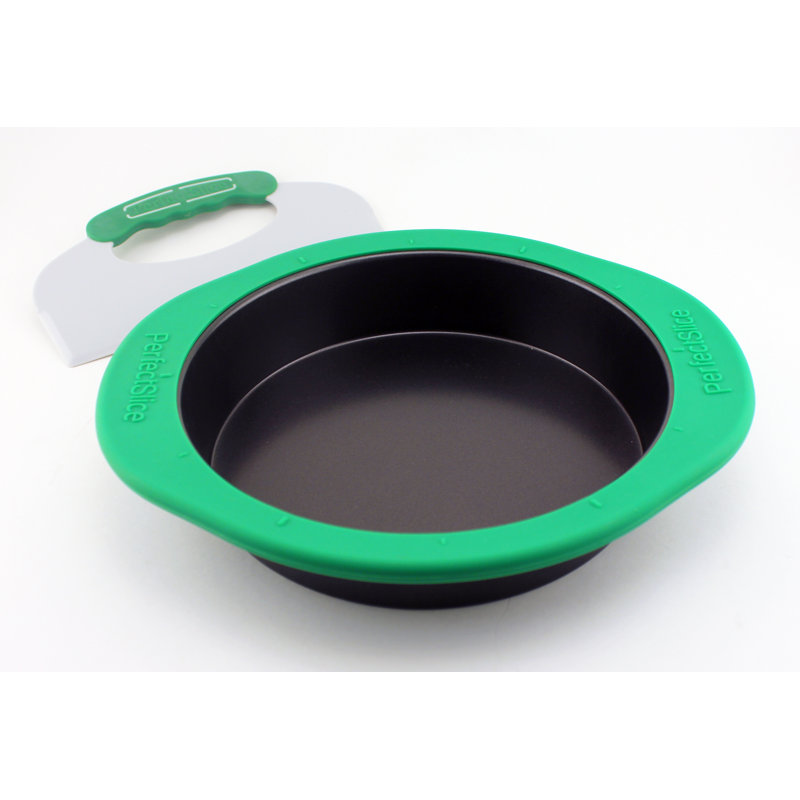 Moule à gâteau rond en acier au carbone antiadhésif 8,75 po BergHOFF Perfect Slice, Noir / vert