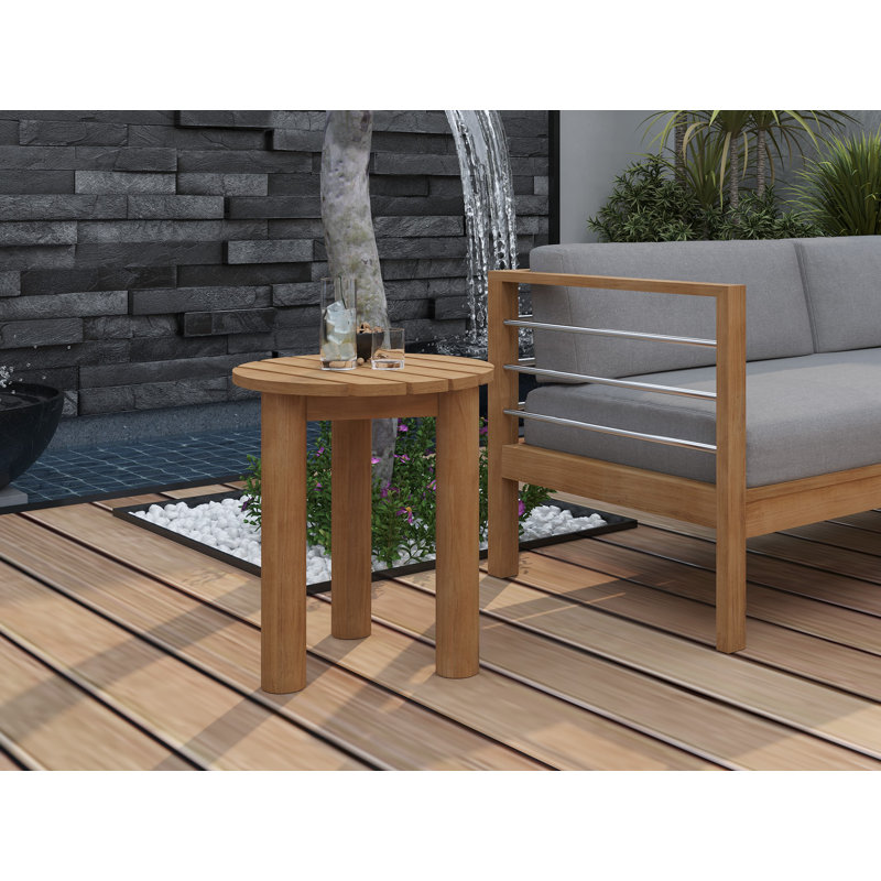 Rudolph Round Teak Outdoor Side Table