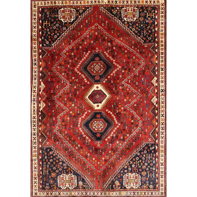 Tapis traditionnel rouge / noir