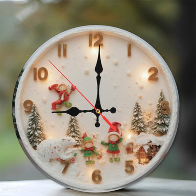Christmas-clock-elves-polar-bear