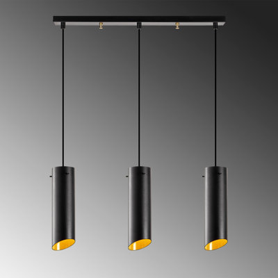Luminaire suspendu pour îlot de cuisine 3 lumières Aidie