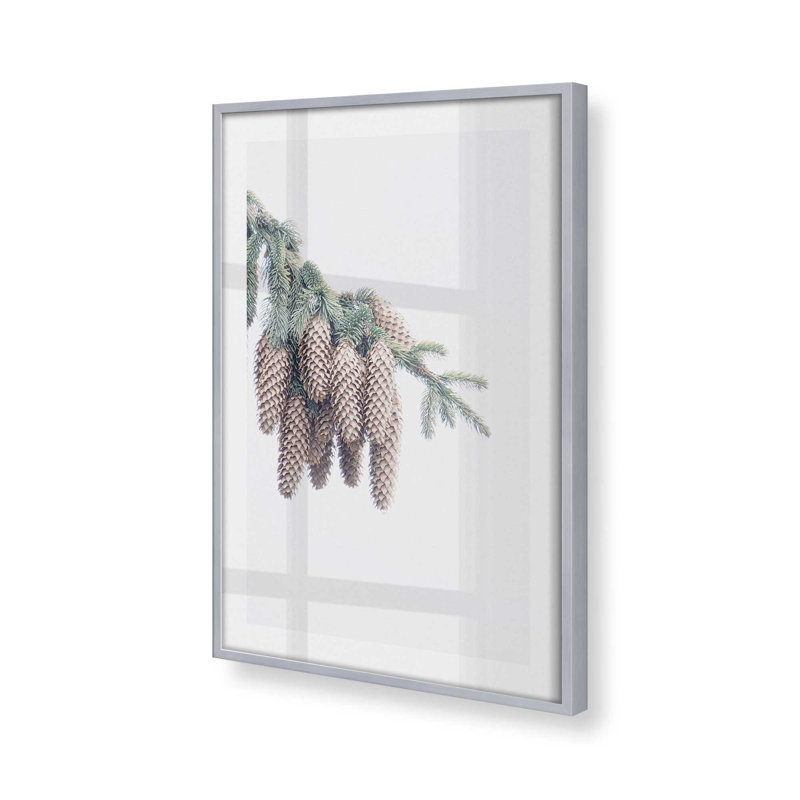 Motif de trésors de la forêt, Cadre en chrome poli, H 37,25 po x l 25,25 po x P 1,25 po