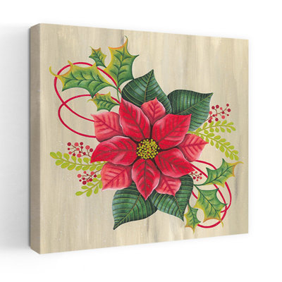 Art de Noël poinsettia de Noël contemporain