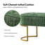 Banc rembourré en polyester 46 po avec coussin capitonné et base en métal Ferdinand Lawanda-108811649