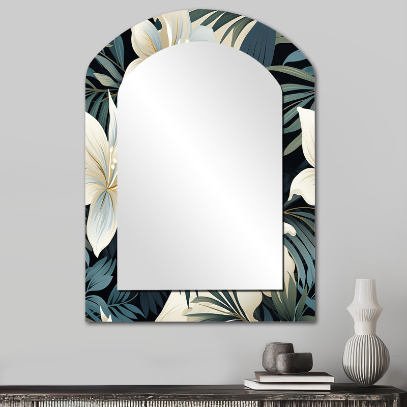 Motif botanique beige et gris Jungle, 34 po x 25 po