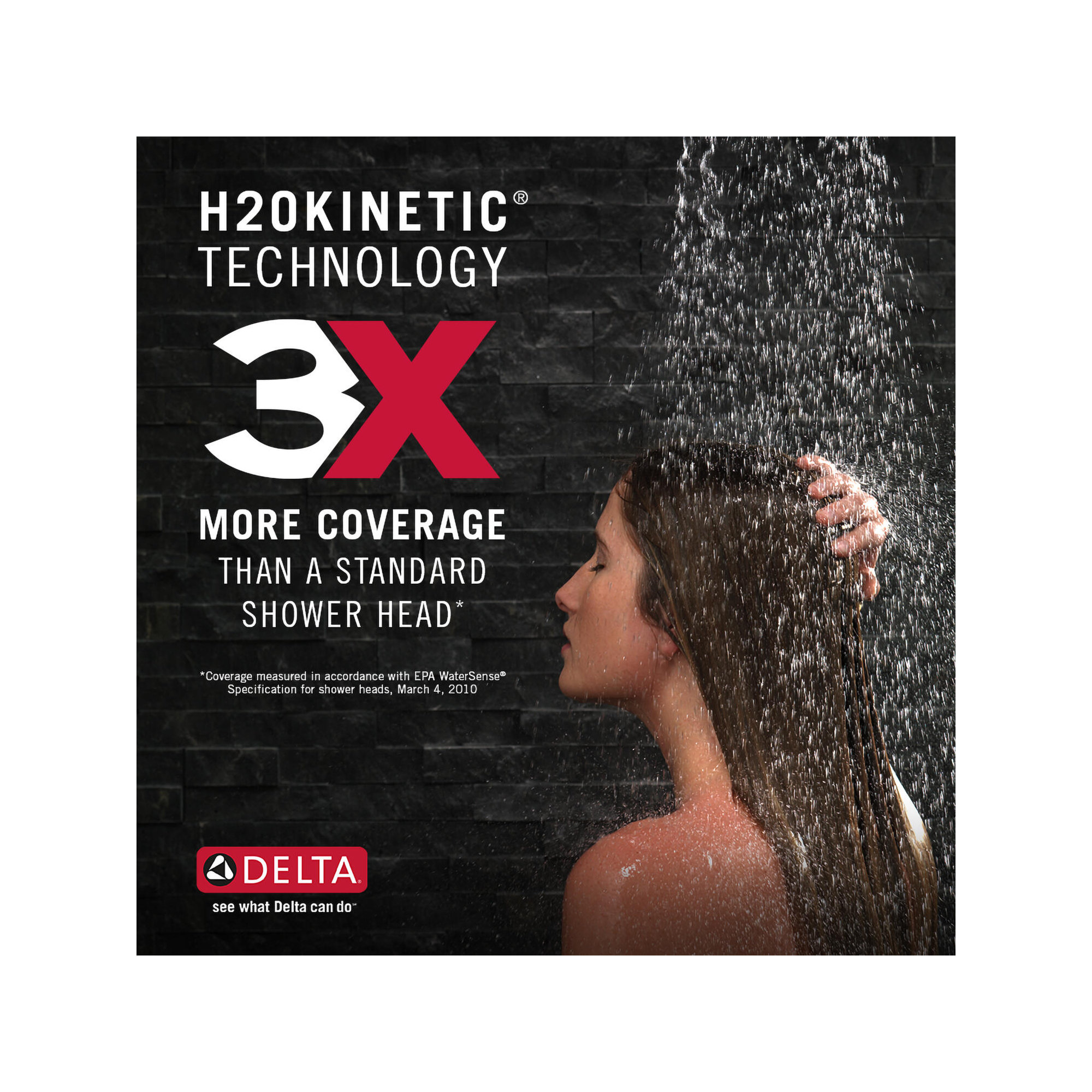 H2Okinetic 5-Spray Contemporary Round Raincan Shower Head 1.75 GPM, Chrome