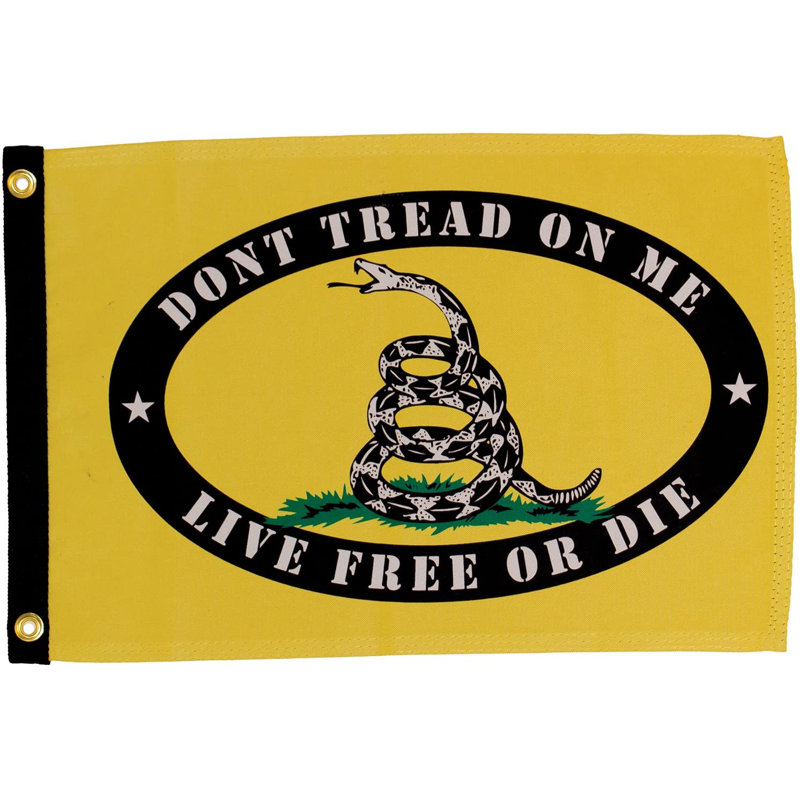 Drapeau avec œillets Live Free or Die Luster 12 x 18