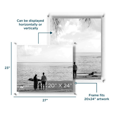Clear UV-Grade Acrylic Modern Floating Picture Frame