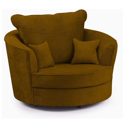 Desimone Upholstered Swivel Barrel Chair