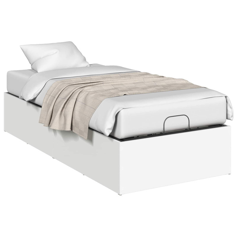 vidaXL Adjustable Bed & Surround Engineered wood and steel Bed Frame Surround, UK Single - DE 90 x 190 cm, Black Oak