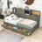 Auddis Wood Daybed with 3 Storage Drawers and Shelves-829650167-829650166