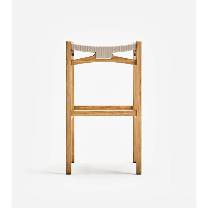 Outdoor Teak Bar Stool, 30", Serena