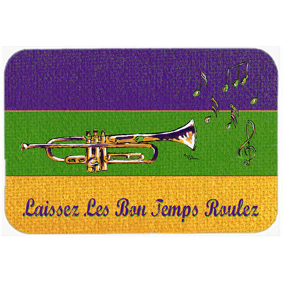 Planche à découper en verre mardi gras gras et trompette east urban home