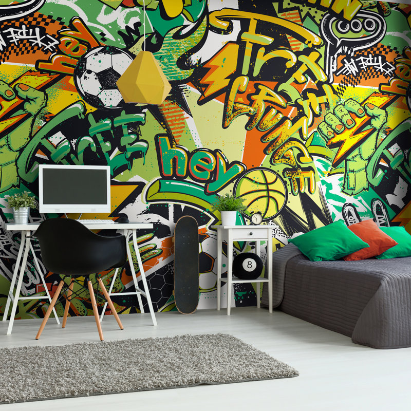 2.8m x 3.5m Smooth Wallpaper Roll, Green