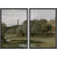 «Verdant Grove By The River Twin Landscape», 2 pièces sur toile-98374157-98374160
