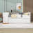 Daybed with Trundle, Storage Drawers, Side Shelves and Desk-1842123940-1842123942