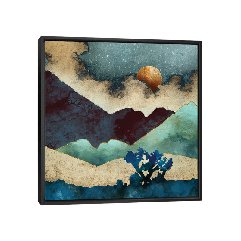 Space Space Designs, H 18 po x l 18 po x P 1,5 po, Toile avec cadre noir, Pas de tapis