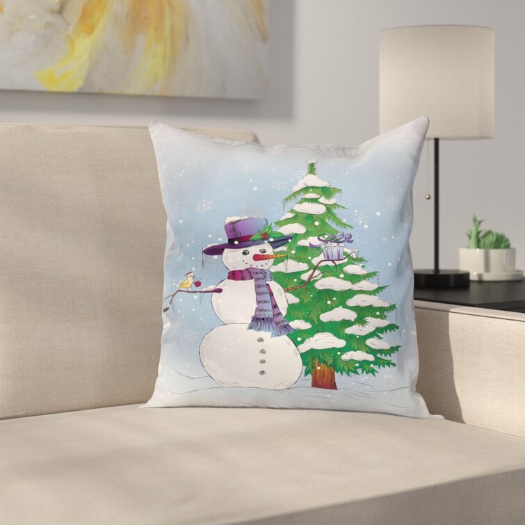 Camelot Embroidered Merry Christmas Decorative Pillow