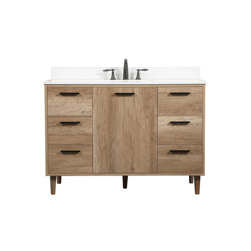 Ensemble de meuble-lavabo simple 48 po Baldwin, Chêne naturel