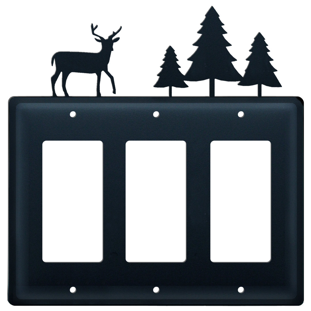 Animals 3 - Gang Rocker Standard Combination Wall Plate Village Wrought Iron