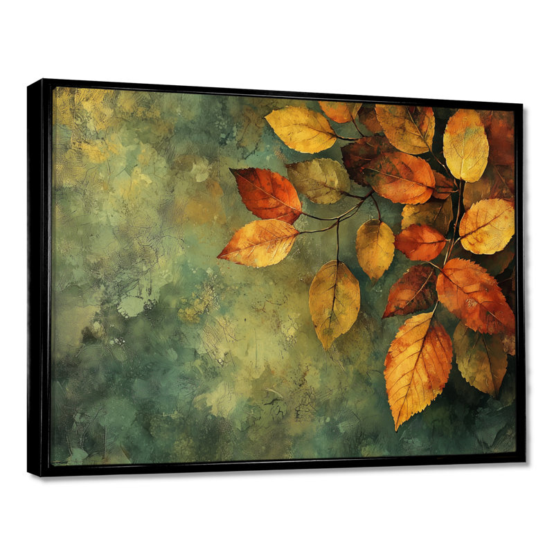 «Leaves Brown Forest Tranquility III - Leaves», impressions encadrées, H 30 po x l 40 po, Impression encadrée flottante