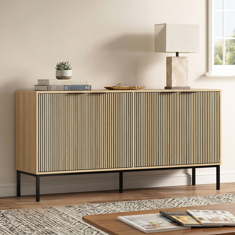Buffet 63 "avec rangement, 31.5" H x 63" L x 15.7" W