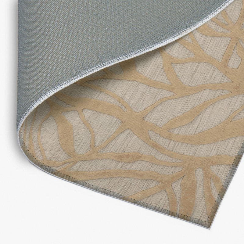 Tapis brun abstrait intérieur et extérieur, Rectangle 4pi x 6 pi