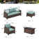 Argyri 9 - Person Outdoor Wicker Patio Conversation Furniture Set with Optional Fire Pit Table