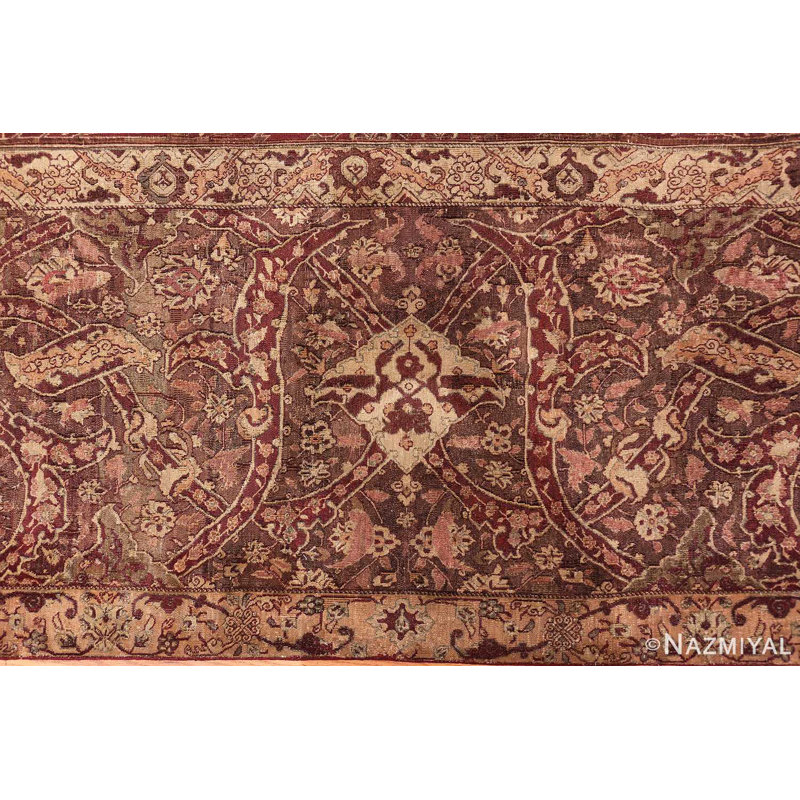 Grand tapis indien rouge antique Agra